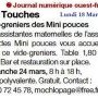Vide-greniers des Mini pouces dimanche 24 mars 2024 - Ouest-France Lundi (...)
