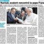 Ces Nantais avaient rencontré le pape François - Presse Océan 22 avril 2025