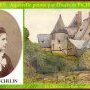 Elisabeth Pichelin et l'aquarelle du château du Bois-Souchard