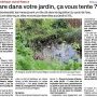 Une mare dans votre jardin, ça vous tente ? - Ouest-France 8 juin 2025