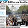 800 000 fidèles réunis à Paris - Presse Océan 27 septembre 2026 - 1/4