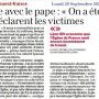 « On a été écoutés » - O.-F. 28/09/2026