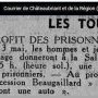 Au profit des prisonniers - Courrier de Châteaubriant 1° mai 1942