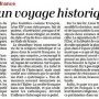 Les leçon d'un voyage historique - Ouest-France 29 septembre 2026
